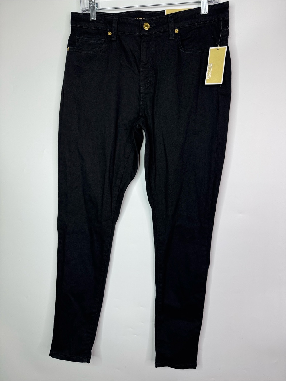 Michael Kors Izzy Skinny Black Denim Jeans Size 10 NWT